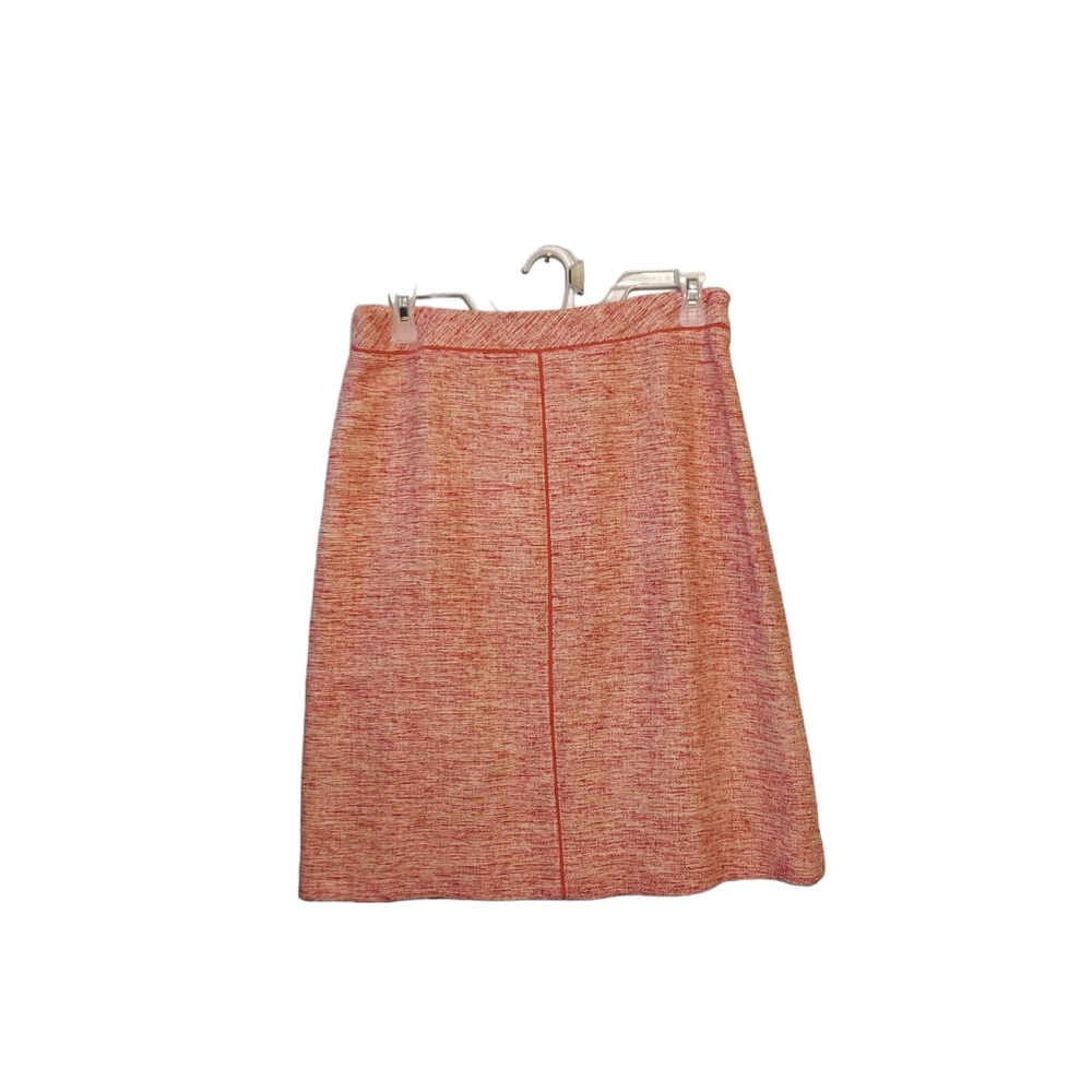 Ann Taylor 100% Silk Twill Pencil Skirt Size 6 Pink Barbiecore Career Office